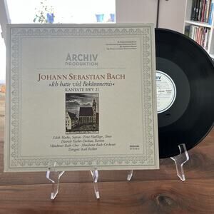JS Bach Ich Hatte Viel Bekümmernis Kantate BWV 21 Vinyl LP 1969 Archiv 2533049